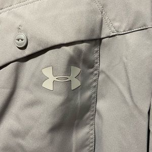 (2) large under armor, men’s lightweight, moisture, wicking shirts